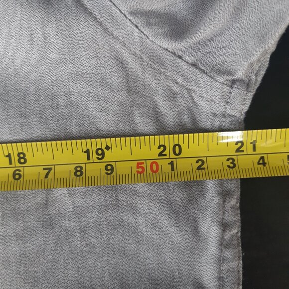 Calvin Klein SZ M Slim Fit Gray 100% Cotton Men's Button Down Shirt - Picture 10 of 13